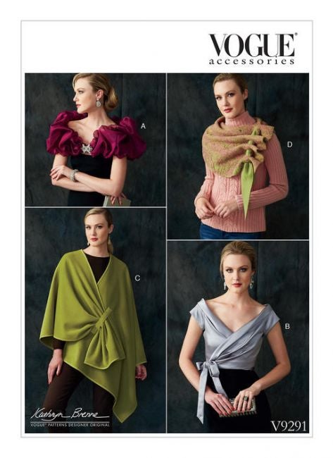 Vogue kaava V9291: designer hartiahuivi ja viitta