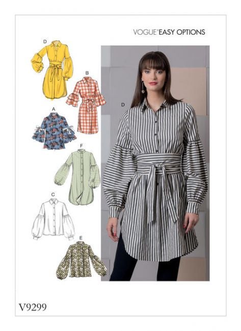 Vogue kaava V9299: helpot paitapuserot
