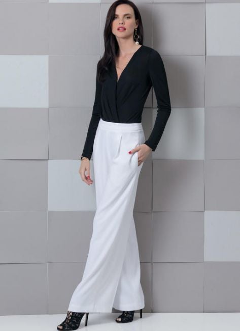 Vogue kaava V9302: leve&auml;lahkeiset housut