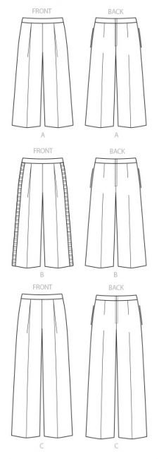 Vogue kaava V9302: leve&auml;lahkeiset housut