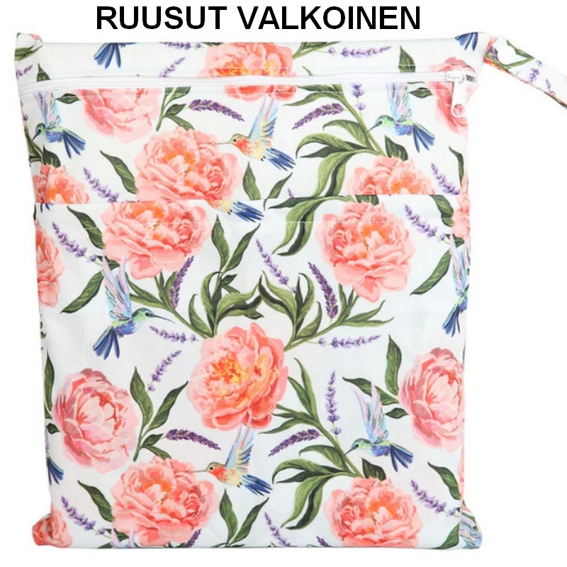 Vaippapussi ruusut valkoinen