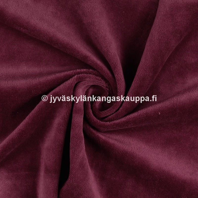 Velour kangas Burgundy