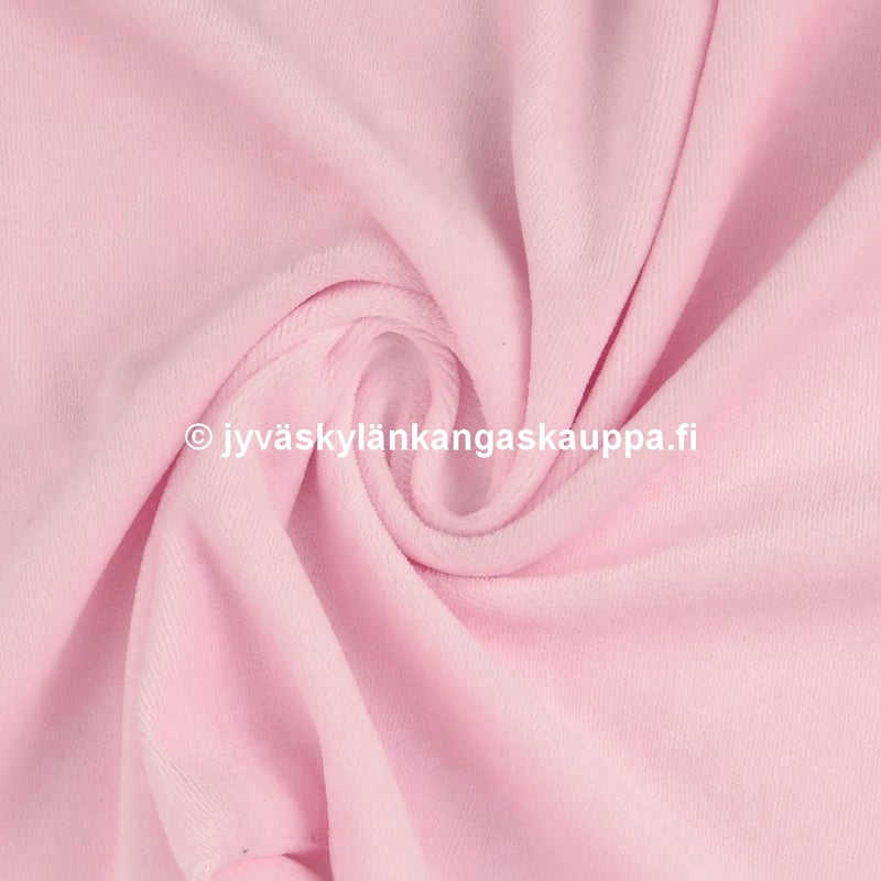 Velour kangas Vaaleanpunainen
