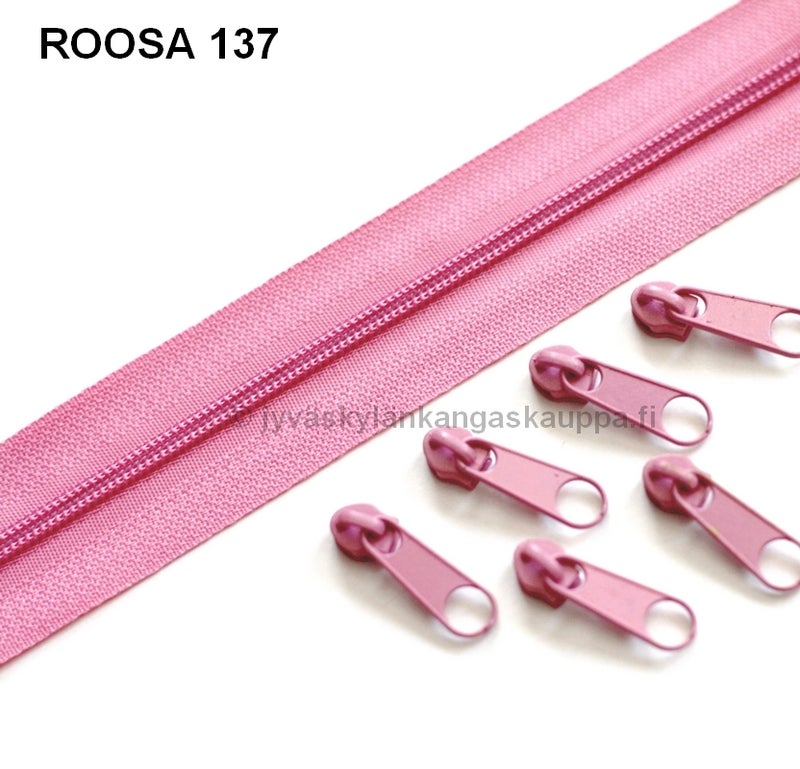 Metrivetoketju 3mm spiraali roosa 137