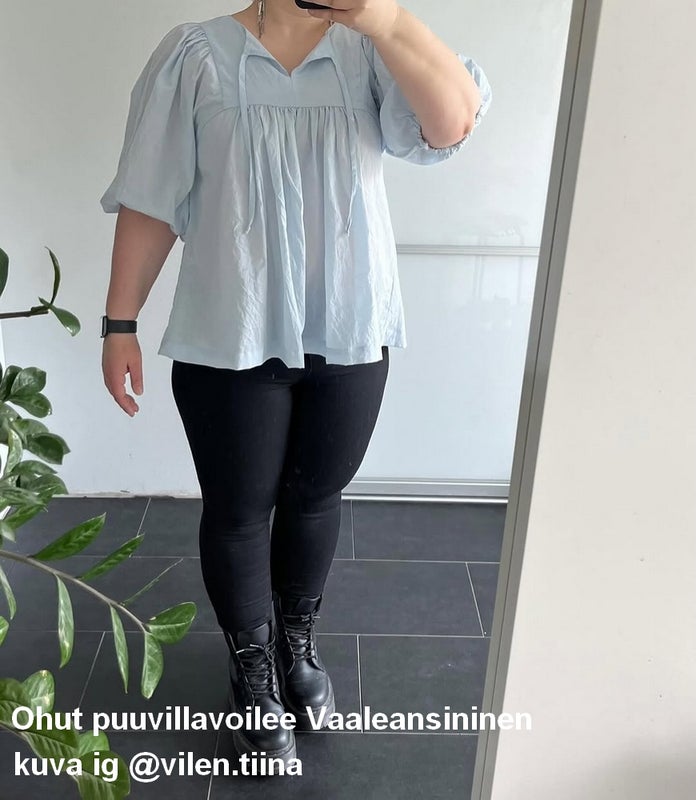 Ohut puuvillavoilee Vaaleansininen