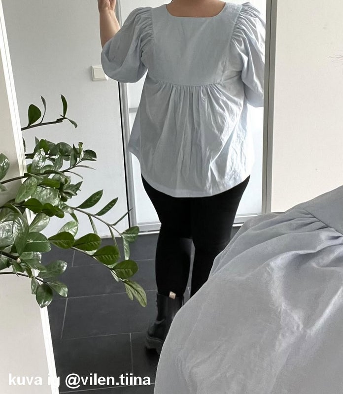 Ohut puuvillavoilee Vaaleansininen