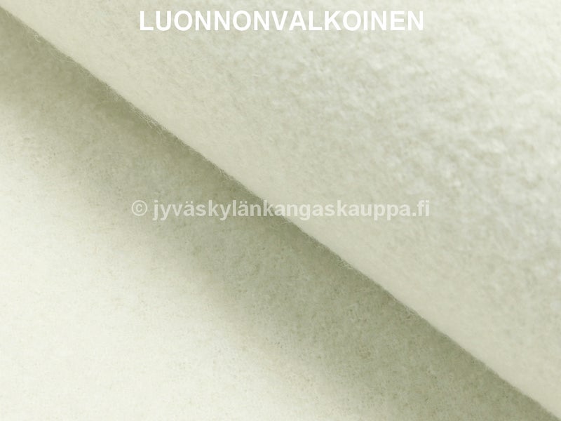 Villakangas: Joustava villafleece luonnonvalkoinen