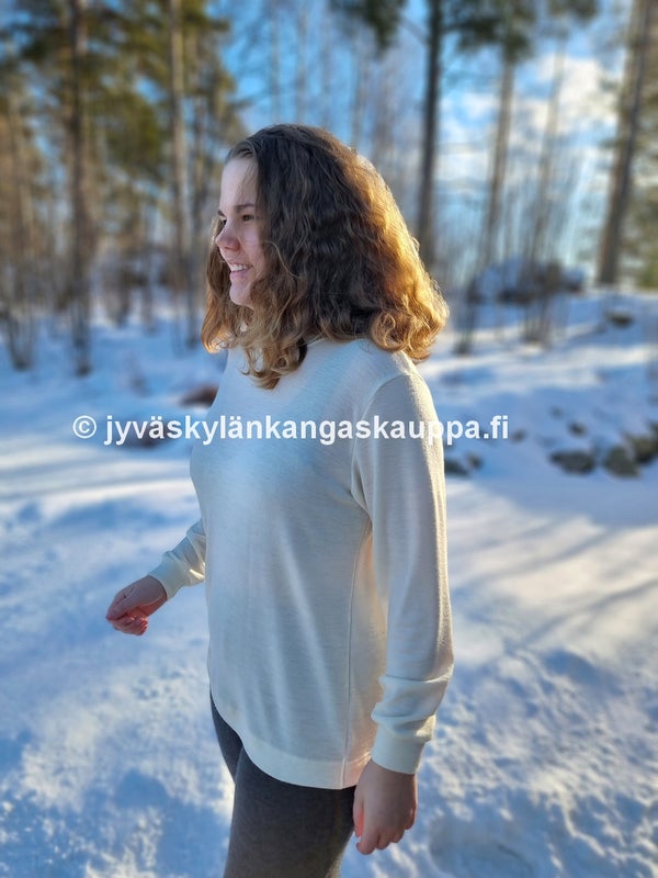 Ohut joustava merinovilla ribbivilla (villatrikoo) LUONNONVALKOINEN sek&auml; Merinovilla interlock mulesing vapaa MELEERATTU TUMMANHARMAA