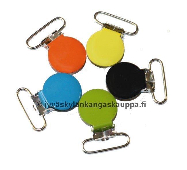 V&auml;rillinen tuttinauhan klipsi