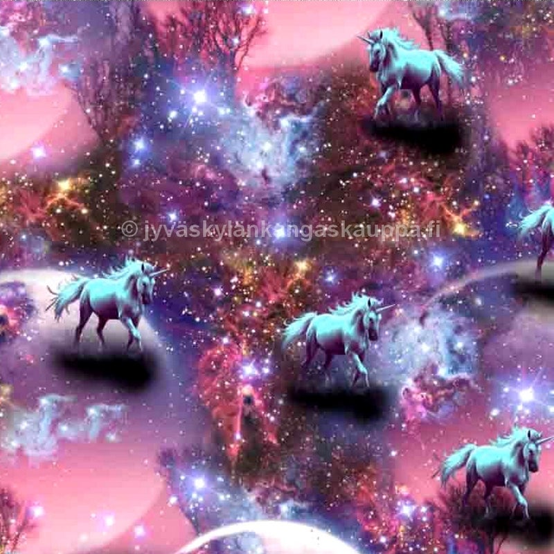 Digiprintti trikoo Yksisarvinen PINKKI